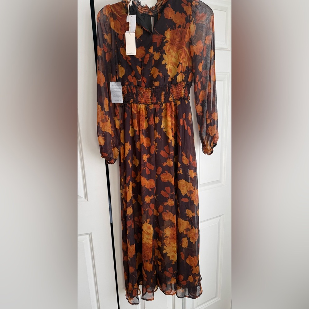 Nordstrom Autumn Floral Long Sleeve Dress - Picture 4 of 6